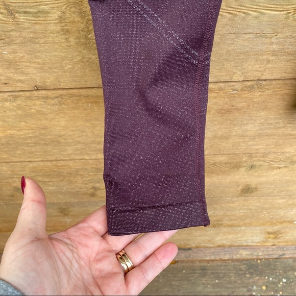 Athleta Twilight Tight Sparkle Seamless Leggings Burgundy XS - Picture 8 of 11